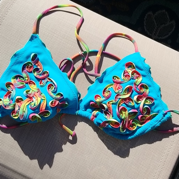 Xhilaration Sz M Embellished Bikini Swimsuit GUC - Picture 5 of 6